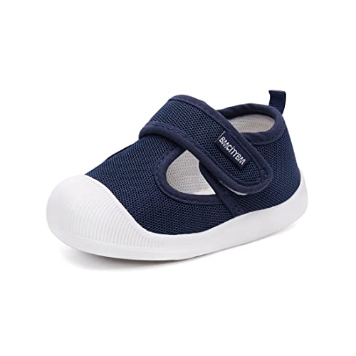 BMCiTYBM Baby Sneakers Girls Boys First Walkers Shoes 6 9 12 18 24 Months Navy Size 12-18 Months Infant