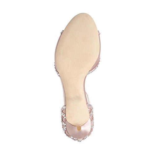 Women's Fancy Peep Toe Ankle Strap Rhinestone Wedding/Ballroom Dance Shoes