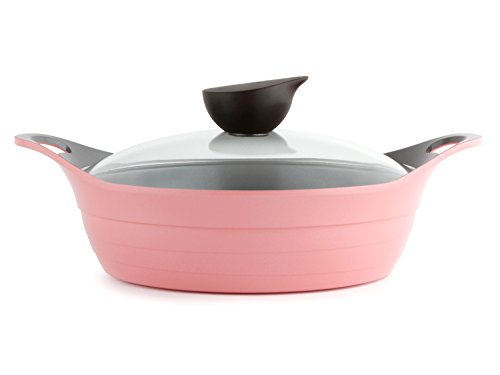 Neoflam Eela 7 Piece Ceramic Nonstick Cookware Set in Pink – Pink