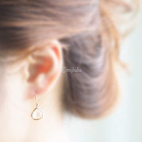 Simulated Pink Opal Drop Earrings