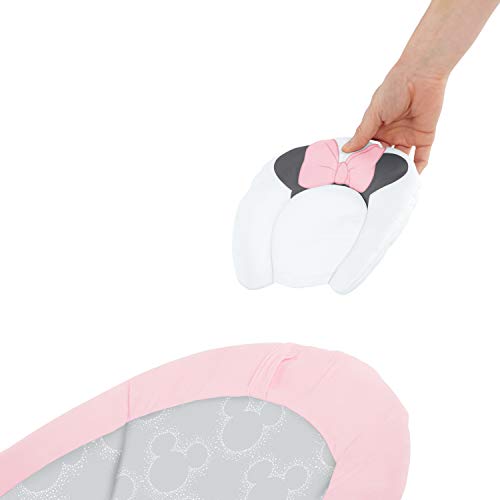 Bright Starts Minnie Mouse Rosy Skies Cradling Bouncer with Vibrating Seat & Melodies