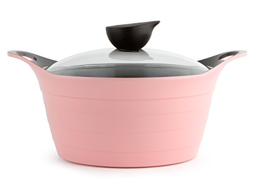 Neoflam Eela 7 Piece Ceramic Nonstick Cookware Set in Pink