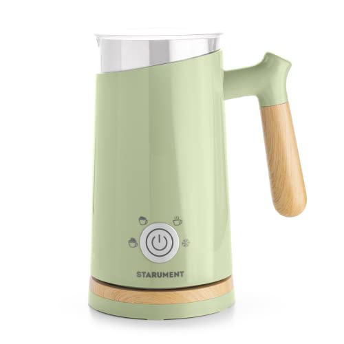 Starument Electric Milk Frother and Steamer - Automatic Milk Foamer & Heater for Coffee, Latte, Cappuccino, Other Creamy Drinks - 4 Settings for Cold Foam, Airy Milk Foam, Dense Foam & Warm Milk