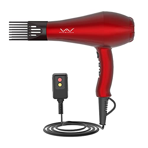 VAV Professional Ionic Hair Dryer, 1875W Far Infrared Blow Dryer, Lightweight Salon Hair Dryers, 2 Speed 3 Heating Settings with Diffuser & Concentrator & Comb Gift for Girls & Women