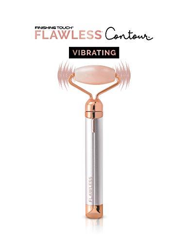 Finishing Touch Flawless Contour Vibrating Facial Roller & Massager, Rose Quartz - Pink and Caboodle