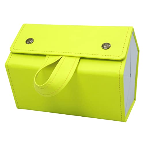 MAFENLY Five sunglasses storage box, 5 sockets pu foldable glasses display box (5pack green)