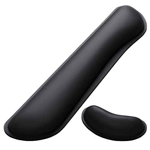 Keyboard Wrist Pillow Rest Pad, Mouse Pad Wrist Support Memory Foam Set  (17 colors)