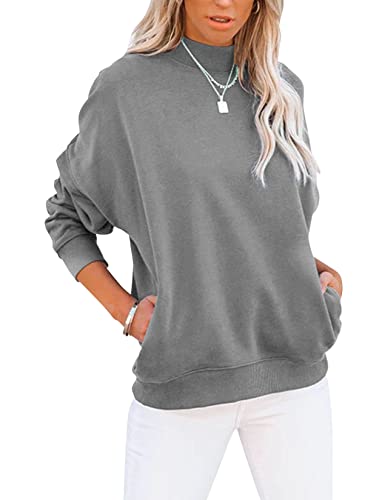 Women's Casual Long Sleeve Mock Turtleneck Sweatshirt Pullover Top  (13 colors)