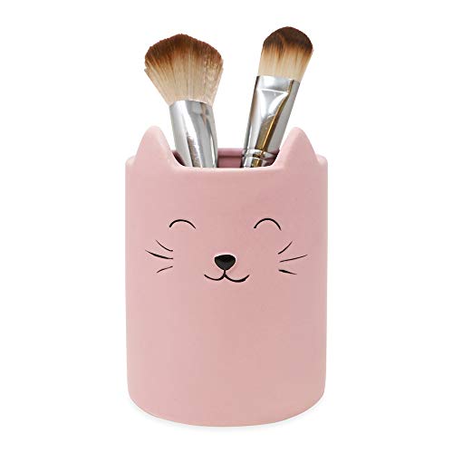 Pink Ceramic Cat Whiskers Multi-Purpose Cup for Office, Bathroom or Bedroom