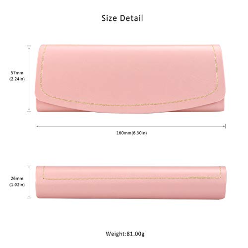 LifeArt Eyeglass Case Hard Shell, Portable Sunglass Case for Women, fashionable PU Leather Eyeglass Case, Lightweight