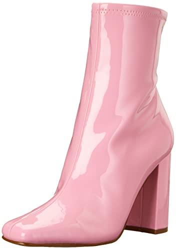 Steve Madden Women's Lynden Ankle Boot, Pink Patent, 10