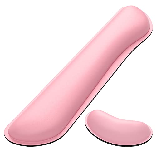 Keyboard Wrist Pillow Rest Pad, Mouse Pad Wrist Support Memory Foam Set  (17 colors)