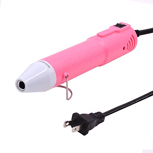 mofa emboss Heat Pen,Mini Heat Gun,Hot Air Pen Tools Shrink Pen with Stand For DIY Embossing And Drying Paint Multi-Purpose Electric Heating Nozzle 150W 110V (Pink,White)