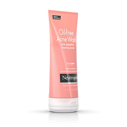 Neutrogena Oil-Free Acne Wash Scrub, Pink Grapefruit, Value Size, 6.7 Ounce