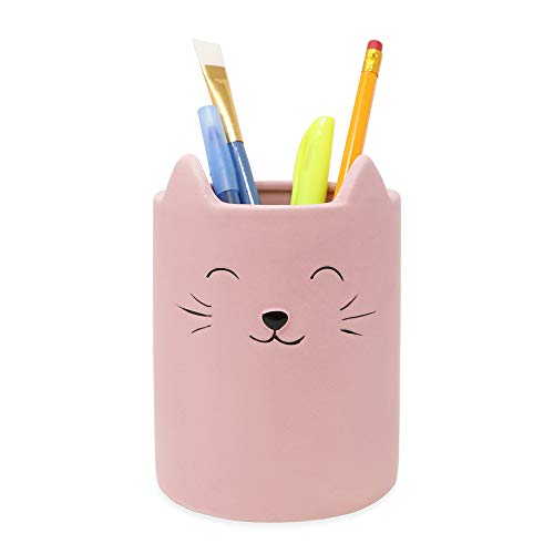 Pink Ceramic Cat Whiskers Multi-Purpose Cup for Office, Bathroom or Bedroom