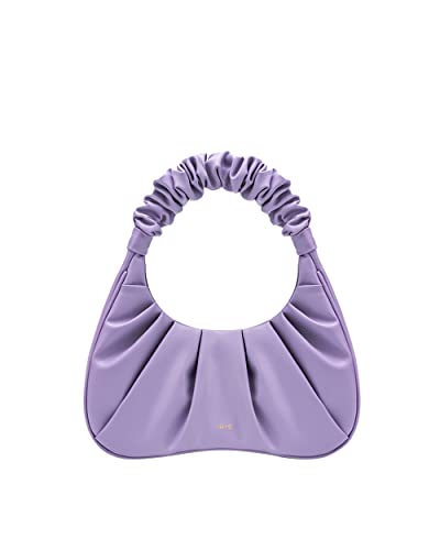 JW PEI Small Handbag Purse Clutch Vegan Leather Hobo Handbags for Women Magnetic Closure (Light Purple)