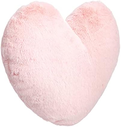 Amazon Basics Kids Decorative Pillow, Peony Pink Heart, 10.5 in x 4 in