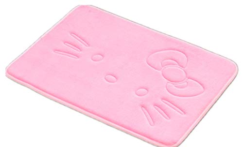 Cute Cartoon Pink Area Rugs Bathroom Rugs Super Soft Memory Foam Bath Mat Non Slip Absorbent Door Mat Kitchen Mat Welcome Mat 15.75x23.62 Inch
