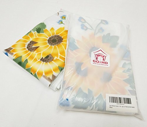 3pcs Kitchen Cafe Curtain Set, Sunflowers & Butterflies - Pink and Caboodle