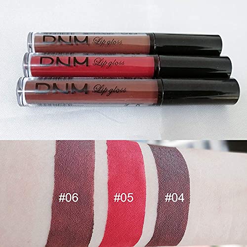 3Pcs Red, Dark Red & Brown Matte 24-hour Liquid Lipstick Set - Pink and Caboodle