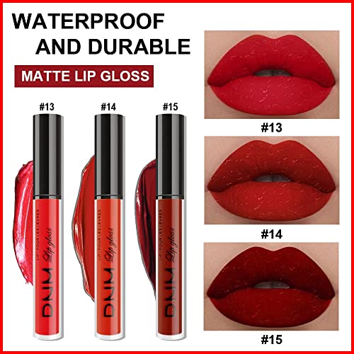 3Pcs Red, Redder & Reddest Matte 24-hour Liquid Lipstick Set - Pink and Caboodle