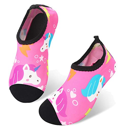 JIASUQI Kids Girls Outdoor Water Aqua Water Shoes Beach Sandals Pink US 11-11.5 M Little Kid