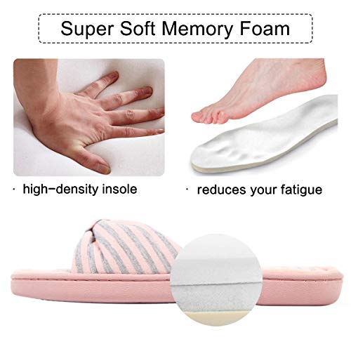 Women's Summer Open Toe Memory Foam Indoor-Outdoor Slippers  (6 colors)