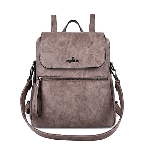 Angel Kiss Backpack purse for women casual fashion vegan leather shoulder bag ladies top handle zipper magnetic flap backpack…