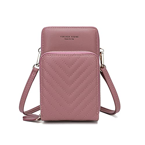 Small Crossbody Cell Phone Purse for Women, Mini Messenger Shoulder Handbag Wallet with Credit Card Slots