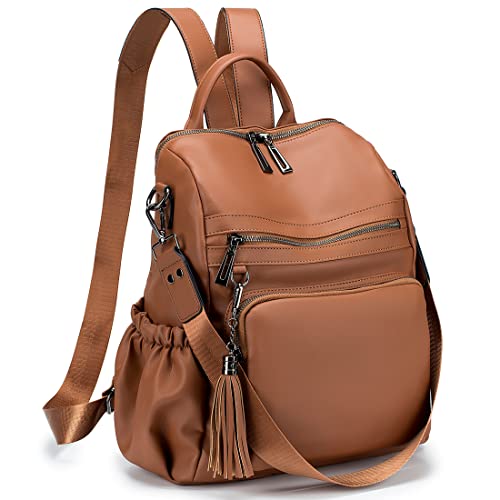 Roulens Women's Fashion Backpack Purses Fashion Leather Large Design Ladies College Shoulder Bags PU Leather Travel bag