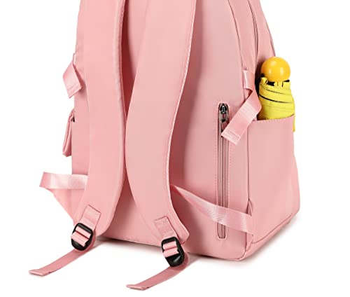 Teecho Cute Backpack for Girl Fashion Waterproof Daypack for Women Pink