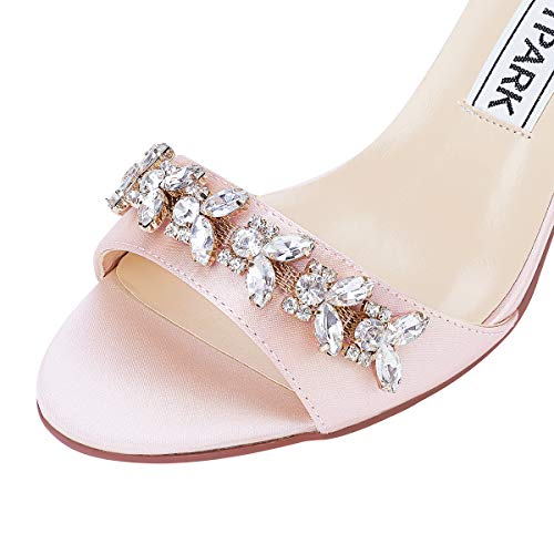 Women Ankle Strap Satin Dress Bridal Wedding or Prom Sandals Shoes