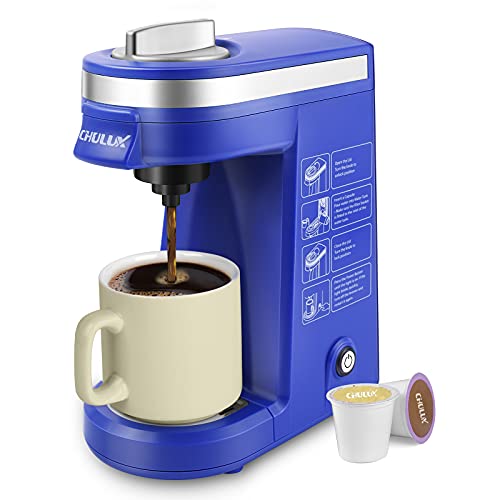 CHULUX Coffee Maker Machine,Single Cup Pod Coffee Brewer with Quick Brew Technology,Blue