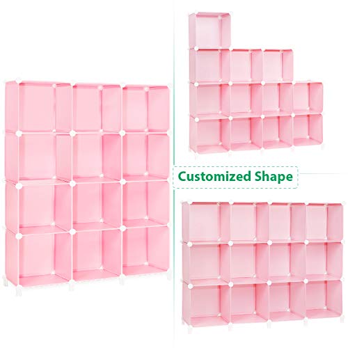 TomCare Cube Storage 12-Cube Storage Shelves Cube Organizer Closet Org –  Pink and Caboodle