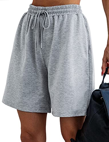 Women's Soft Knit Bermuda Shorts, Elastic Waist Lounge, Sleep, Workout Pants Bottoms  (14 colors)