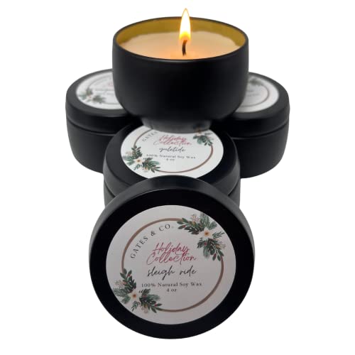 Holiday Candle for Gift Giving Holiday Scents Candle Variety Pack Of 4 Ounce Scented Coconut Soy Wax All Natural Candles Winter Scented