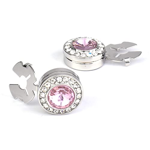 button covers for mens shirts button cover cufflinks Diameter 1.7cm (Light pink)