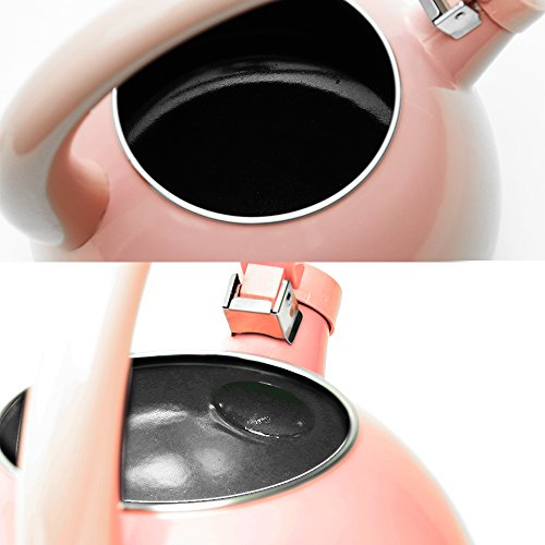 Supreme Housewares Whistling Kettle, Pink Pig