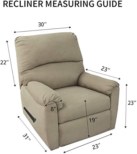 PureFit Reversible Quilted Recliner Sofa Cover, Water Resistant Slipcover Furniture Protector, Washable Couch Cover with Elastic Straps for Kids, Dogs, Pets (Recliner, Navy/Ivory)