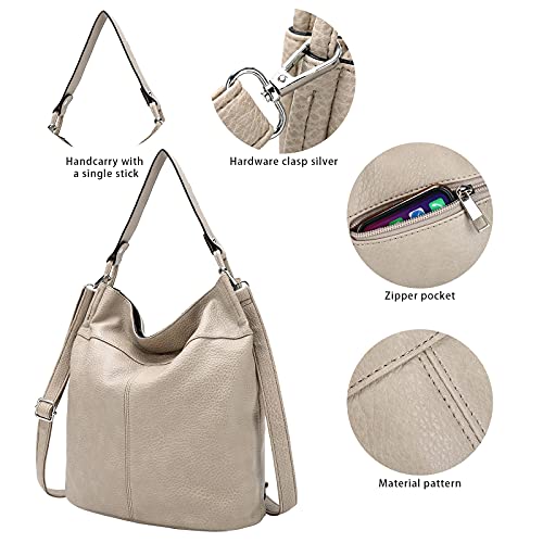 Purse for Women Convertible Backpack Purses and Handbags Crossbody Shoulder Bag - Apricot