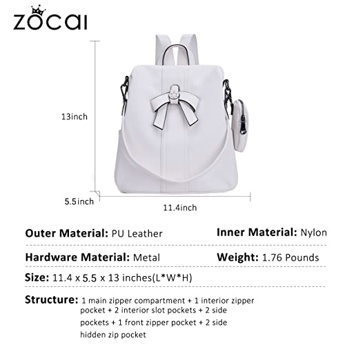 Backpack Purse for Women Fashion Backpack Purses PU Leather Daypacks Anti-Theft Shoulder Bag Satchel Purse