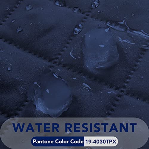 PureFit Reversible Quilted Recliner Sofa Cover, Water Resistant Slipcover Furniture Protector, Washable Couch Cover with Elastic Straps for Kids, Dogs, Pets (Recliner, Navy/Ivory)