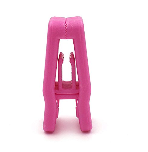 KISEER Plastic Baby Hanger Clips, 40 Pcs Slim-line Finger Clips Set Clothes Hanger Velvet Hanger (Pink)