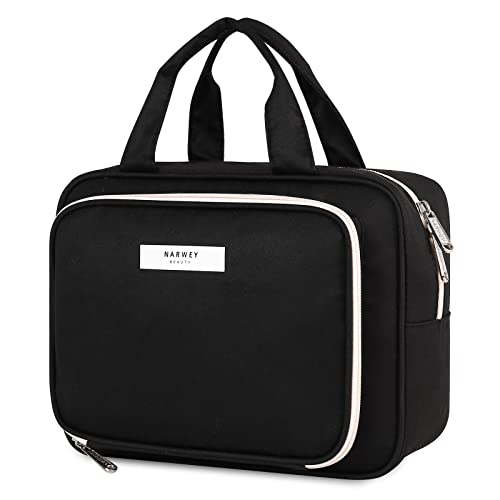 Narwey Full Size Toiletry Bag Large Makeup Bag Organizer Travel Cosmetic Bag for Women and Men (Black)