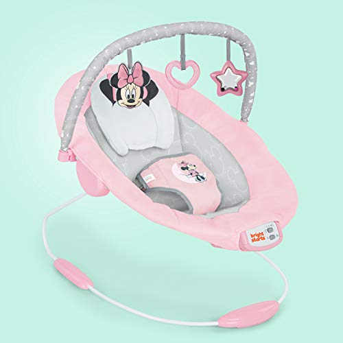 Bright Starts Minnie Mouse Rosy Skies Cradling Bouncer with Vibrating Seat & Melodies