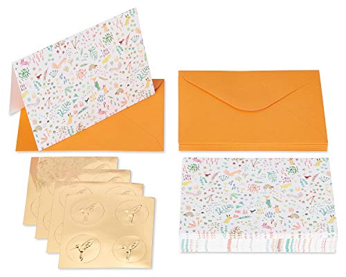 Papyrus Blank Cards with Envelopes, Plants and Critters (14-Count)