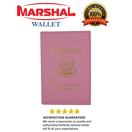 Travel Passport Organizer Holder Credit Card Case Protector Cover Wallet (Light Pink)