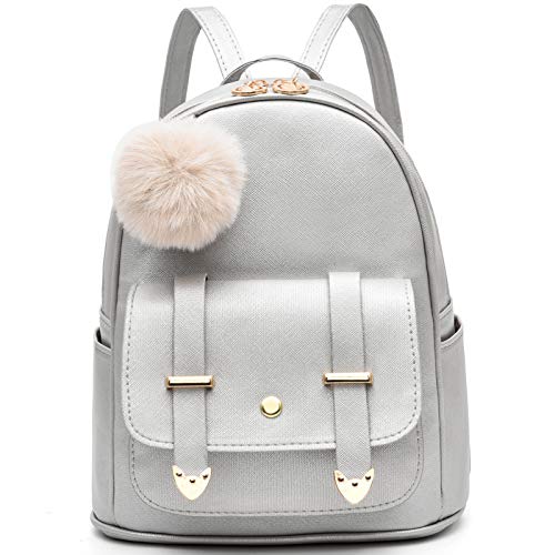 Girls Fashion Mini Pompom Leather Backpack Purse Shoulder Bag  (13 colors)