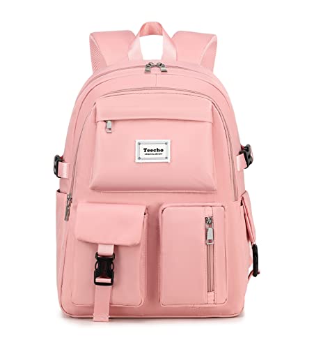 Teecho Cute Backpack for Girl Fashion Waterproof Daypack for Women Pink