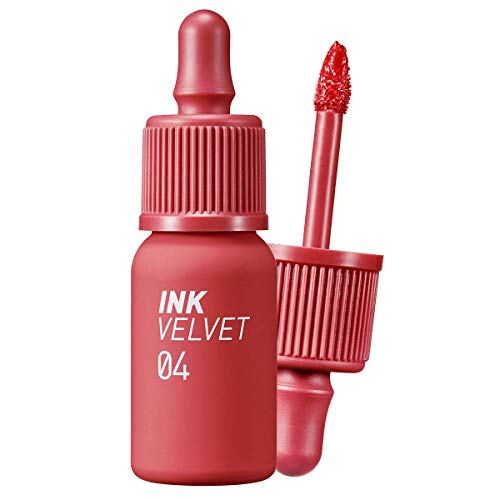 Peripera Ink the Velvet Lip Tint | High Pigment Color, Longwear, Weightless, Not Animal Tested, Gluten-Free, Paraben-Free | Vitality Coral (#04), 0.14 fl oz
